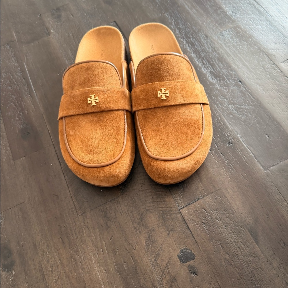 Tory Burch Brown Suede Mules